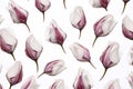 Rosebuds Seamless photo pattern in minimal style