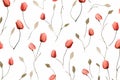 Rosebuds Seamless photo pattern in minimal style