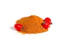 Rosehip powder against a white background Royalty Free Stock Photo