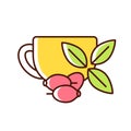 Rosehip tea RGB color icon