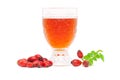 Rosehip wine and fruits