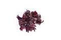 Roselle flower dry for herb tea isolated on white background Royalty Free Stock Photo