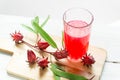 Roselle juice for health.a drink for good health Royalty Free Stock Photo