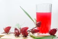 Roselle juice for health.a drink for good health Royalty Free Stock Photo