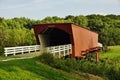 Roseman covered bridge located in Madison County Iowa . Royalty Free Stock Photo