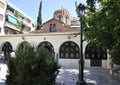 Rosemary bush branches in the Agia Aikaterini Church courtyard from Athens Royalty Free Stock Photo