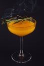 Rosemary cocktail - golden rum, rosemary, fruits juice and syrup