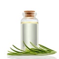 Rosemary essential oil isolated on white Royalty Free Stock Photo