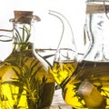 Rosemary and garlic infused olive oil Royalty Free Stock Photo