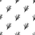 Rosemary icon in black style isolated on white background. Herb an spices pattern stock vector illustration. Royalty Free Stock Photo