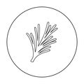 Rosemary icon in outline style isolated on white background. Herb an spices symbol stock vector illustration. Royalty Free Stock Photo