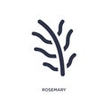 rosemary icon on white background. Simple element illustration from nature concept