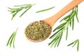 rosemary leaves with dried rosemary isolated on white background Royalty Free Stock Photo
