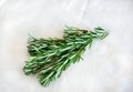 Rosemary Twigs on White Background. Used as Cooking Herb and for Medical Purposes Royalty Free Stock Photo