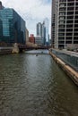 Rosemont, IL - APRIL 23, 2022: Downtown Chicago private boat on Chicago River Royalty Free Stock Photo