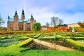 Rosenborg castle and gardens during autumn, Copenhagen, Denmark