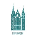 Rosenborg Castle. The symbol of Copenhagen, Denmark