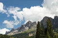 Rosengarten in the Dolomites in the Schlerngebiet. Mountains in South Tirol, SÃÂ¼dtirol Royalty Free Stock Photo