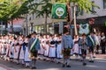 Rosenheim, Germany, 09/04/2016: Harvest festival parade in Rosenheim