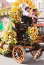 Rosenheim, Germany, 09/04/2016: Harvest festival parade in Rosenheim