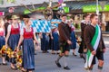 Rosenheim, Germany, 09/04/2016: Harvest festival parade in Rosenheim