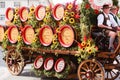 Rosenheim, Germany, 09/04/2016: Harvest festival parade in Rosenheim