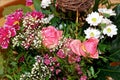 Roses, baby's breath and motherwort