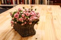 Roses in a basket Royalty Free Stock Photo