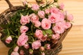 Roses in a basket Royalty Free Stock Photo