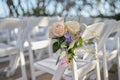 Roses flower decoration arraignment outdoor wedding ceremony Royalty Free Stock Photo
