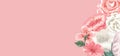 Roses and flowers bouquet background Royalty Free Stock Photo