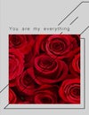 Roses flowers greetings card with love text quotes for Valentine Day Wedding