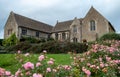 Roses in the garden at Great Chalfield Manor near Bradford on Avon, Wiltshire UK, photographed in autumn. Royalty Free Stock Photo