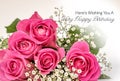 Roses Happy Birthday Card