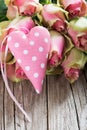 Roses with heart Royalty Free Stock Photo