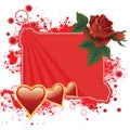 Roses and hearts background Royalty Free Stock Photo