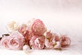 Roses in mulberry paper with pastel tones