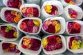 Roses packed ready for export at the Hacienda La Compania Roses Plantation near Cayambe in Ecuador. Royalty Free Stock Photo