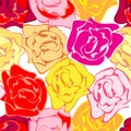 Roses repetition Royalty Free Stock Photo