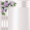 Roses and Satin Ribbons Floral Background Royalty Free Stock Photo