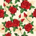 Roses seamless pattern Royalty Free Stock Photo