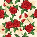 Roses seamless pattern