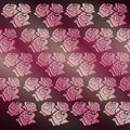 Roses Seamless Pattern dark red background Royalty Free Stock Photo