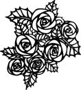 Roses in tattoo style