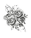 Roses tattoo.Summer time abstract black flowers. Naturetheme. Abstract rose silhouette flower.Abstract tattoo design vector floral Royalty Free Stock Photo
