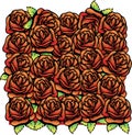 Roses vector illustration background pattern