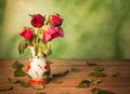 Roses wilt love lost. Royalty Free Stock Photo