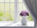 Roses on a windowsill. Royalty Free Stock Photo