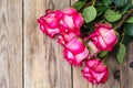 Roses on a wooden background Royalty Free Stock Photo