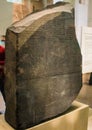 Rosetta Stone in British Museum in London, England. Royalty Free Stock Photo